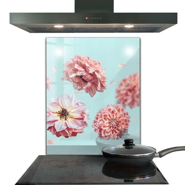 Konyhai hátfal panel Virágok a repülésben összetétele