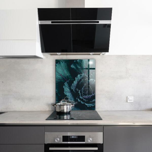 Konyhai hátfal panel Káposzta levelei sötétzöld