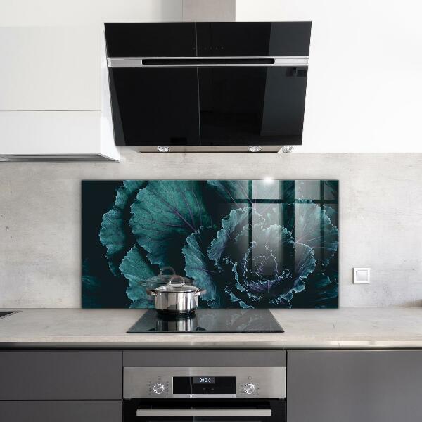 Konyhai hátfal panel Káposzta levelei sötétzöld