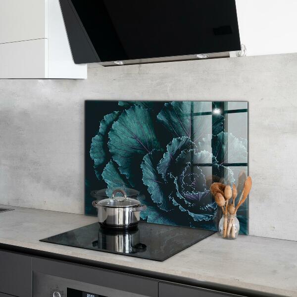 Konyhai hátfal panel Káposzta levelei sötétzöld
