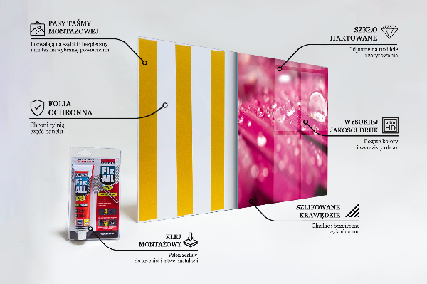 Konyhai hátfal panel Rózsaszín növényi virág
