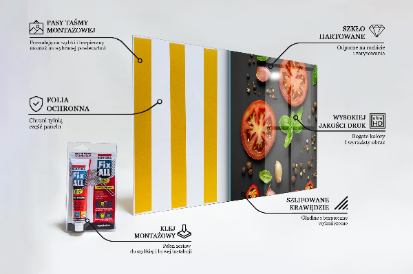 Konyhai panel Olasz konyha bazsalikomos paradicsom