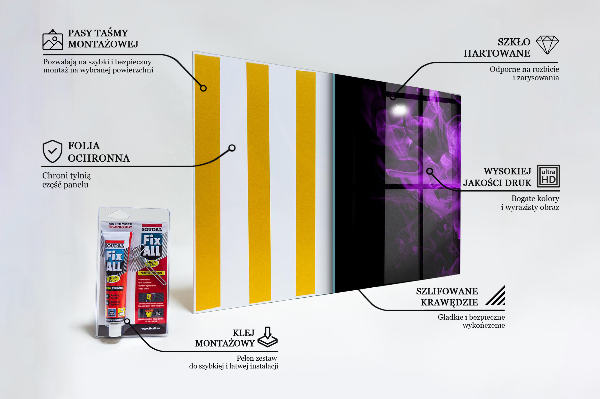 Konyhai hátfal panel Lila rózsa absztrakt füst