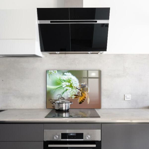 Konyhai panel A méhek virágport gyűjtenek