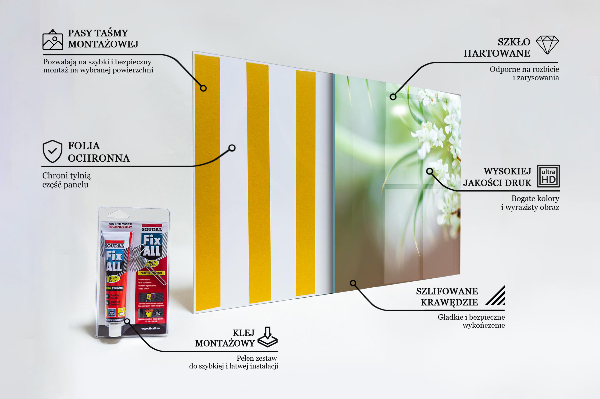 Konyhai panel A méhek virágport gyűjtenek