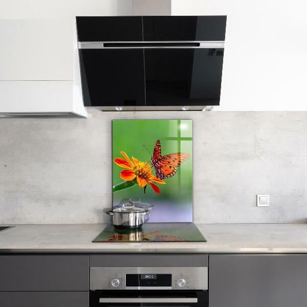 Konyhai panel Pillangó a nyári virágon