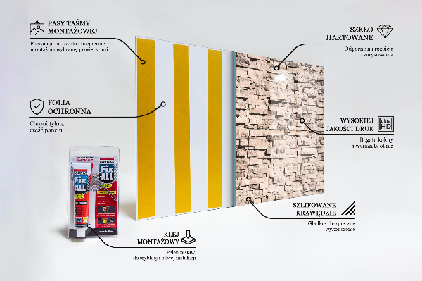 Konyhai panel Természetes kő tégla