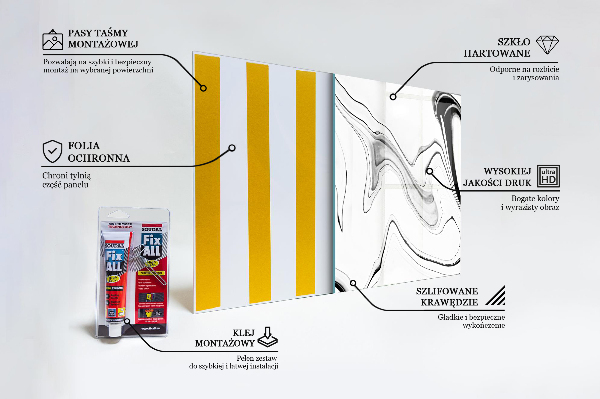 Konyhai panel Monokróm akvarell