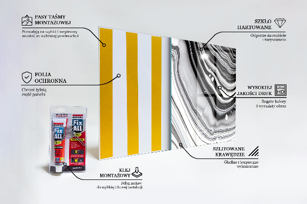Konyhai panel Monokróm absztrakció