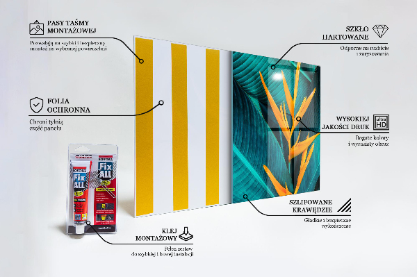 Konyhai hátfal panel Egzotikus trópusi virág