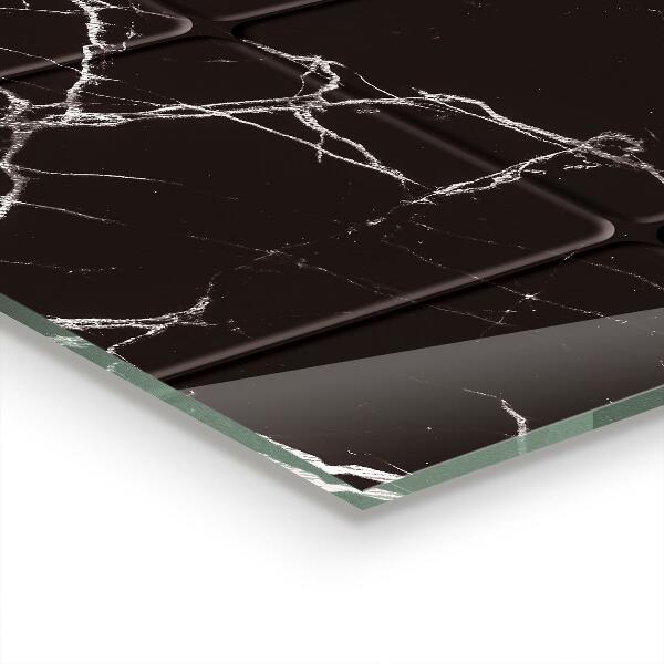 Konyhai panel Fekete márvány textúra