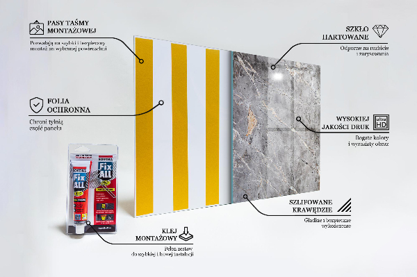 Konyhai panel Szürke gránit márvány kő