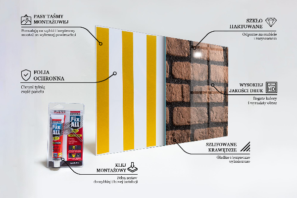 Konyhai panel Természetes téglafal