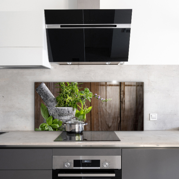 Konyhai panel Kőmozsár fűszerek