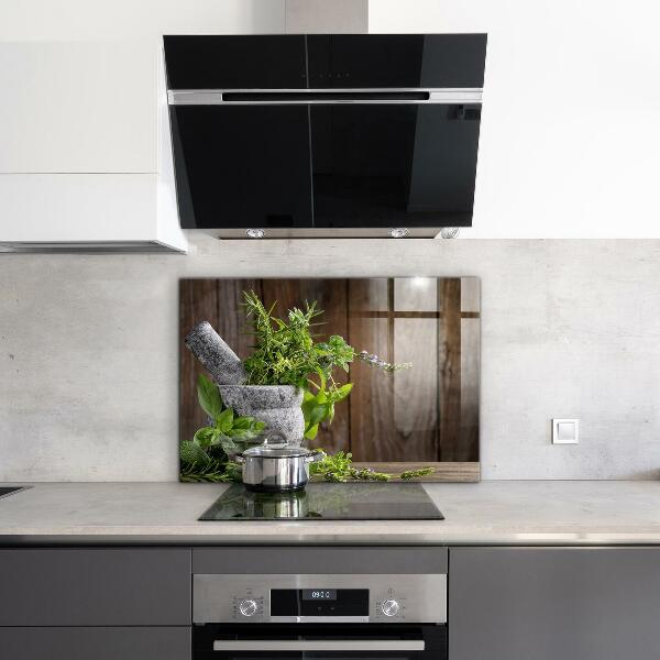 Konyhai panel Kőmozsár fűszerek