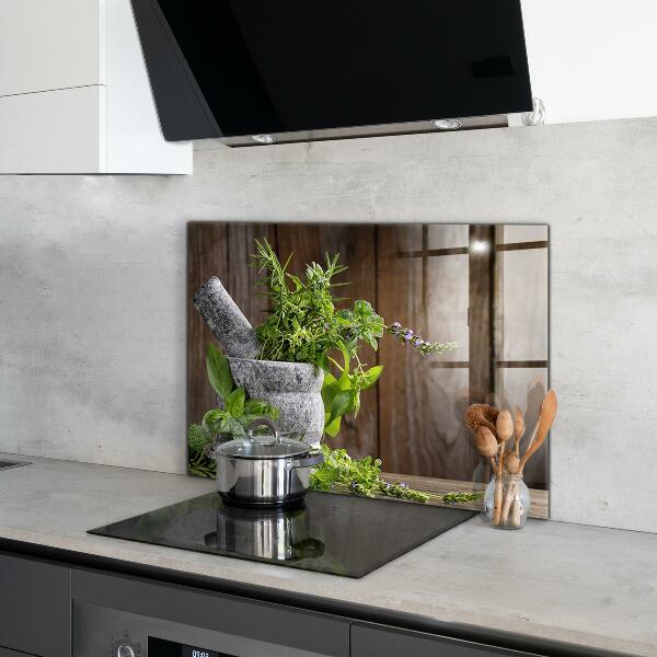 Konyhai panel Kőmozsár fűszerek