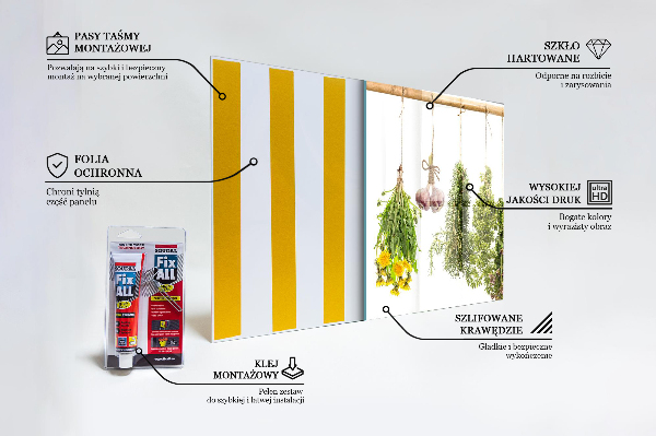 Konyhai panel Szárított gyógynövények gyógynövény