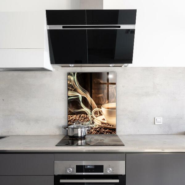 Konyhai panel Egy csésze aromás kávéval