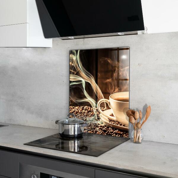 Konyhai panel Egy csésze aromás kávéval