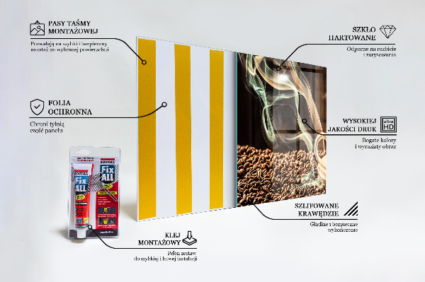 Konyhai panel Egy csésze aromás kávéval