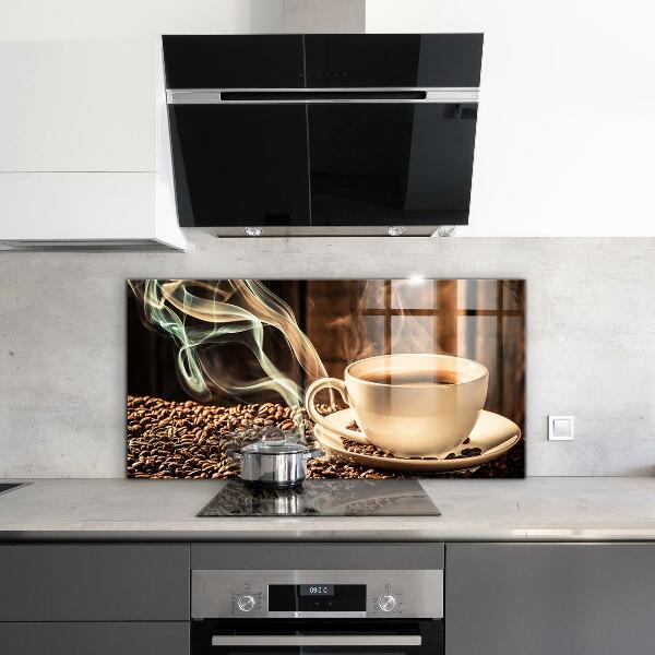 Konyhai panel Egy csésze aromás kávéval