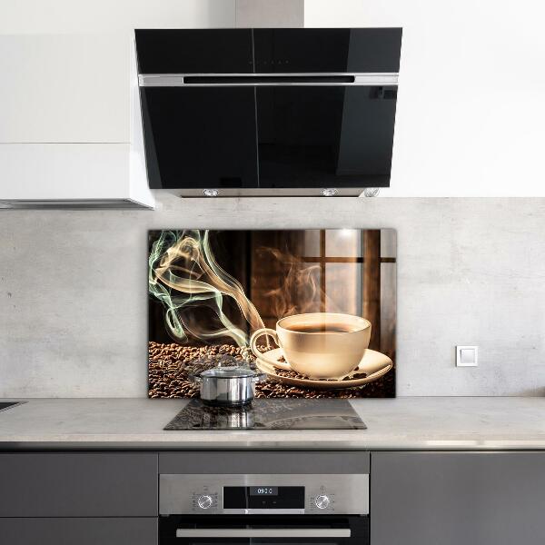 Konyhai panel Egy csésze aromás kávéval