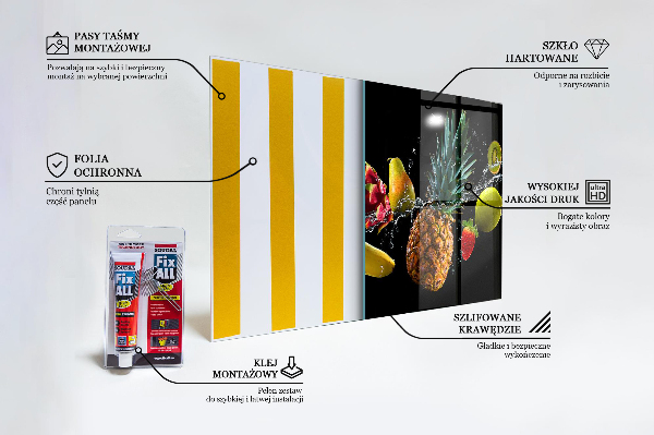 Konyhai panel Juicy gyümölcsök összetétele