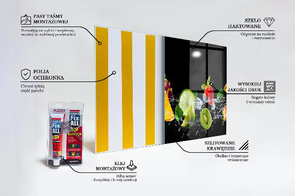 Konyhai panel Lédús egzotikus gyümölcsök