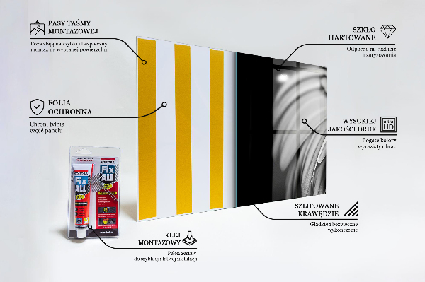 Konyhai hátfal panel Gerber fekete-fehér fotó