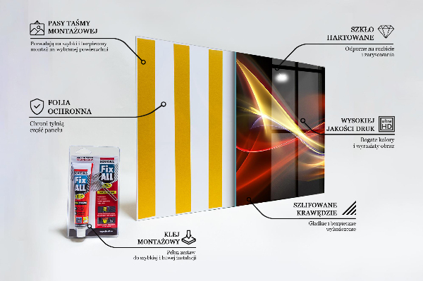 Konyhai panel Absztrakt vibráló energia