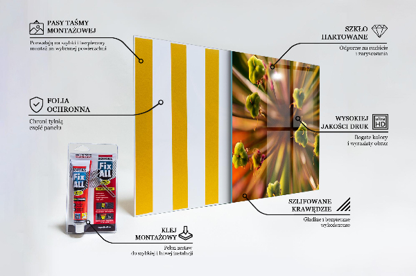 Konyhai hátfal panel Virágmakró fotózás