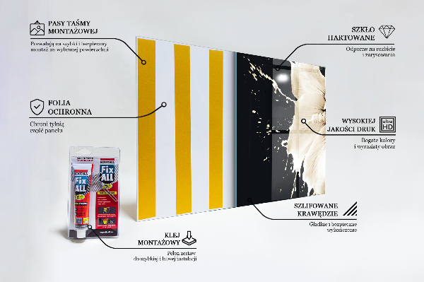 Konyhai hátfal panel Absztrakt fehér virág