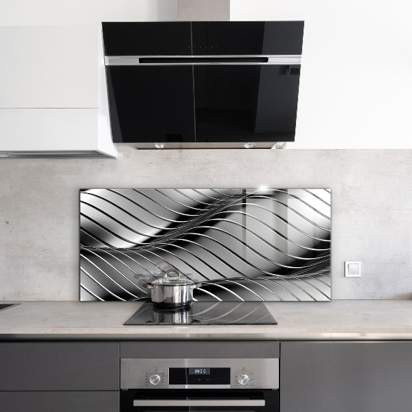 Konyhai panel Fém hullámok absztrakció