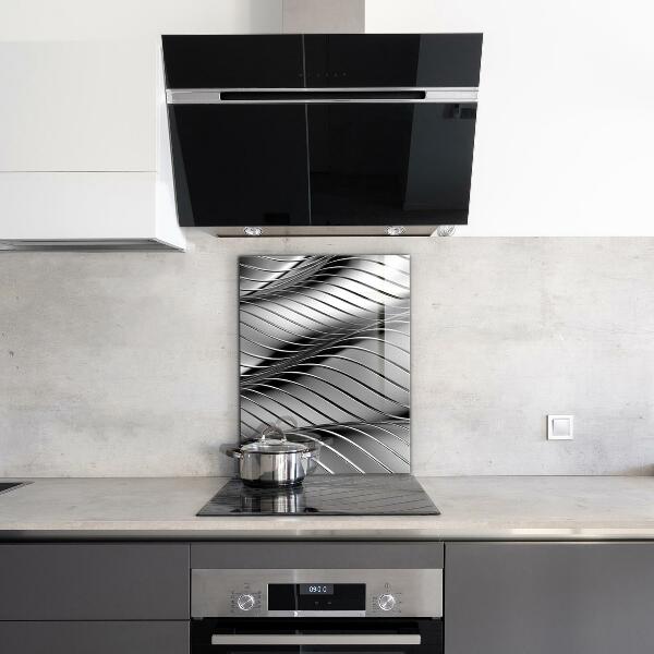 Konyhai panel Fém hullámok absztrakció