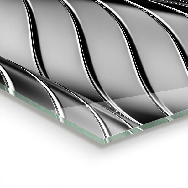 Konyhai panel Fém hullámok absztrakció