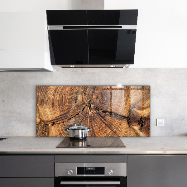 Konyhai üveg fali panel Törzs textúrája