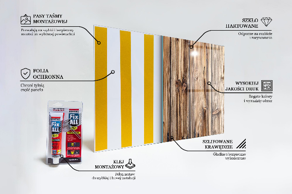 Konyhai üveg fali panel Régi tölgyfa