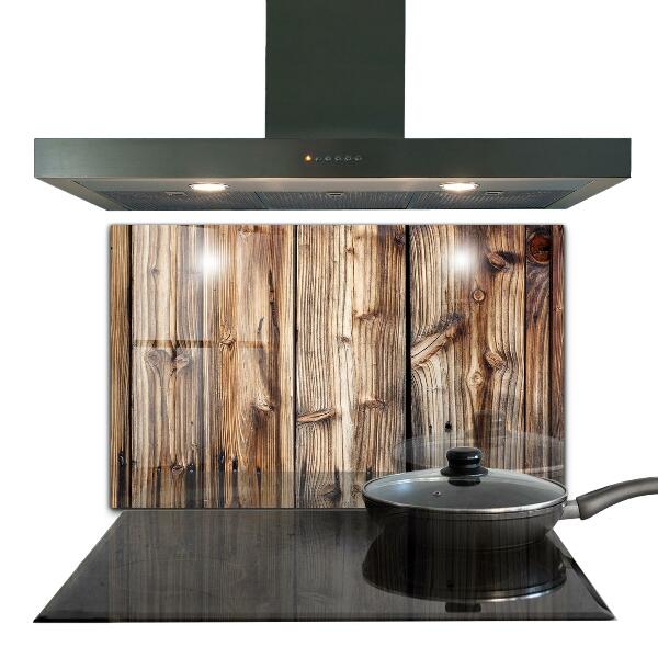 Konyhai üveg fali panel Régi tölgyfa