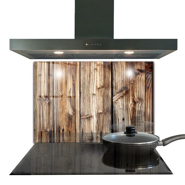 Konyhai üveg fali panel Régi tölgyfa