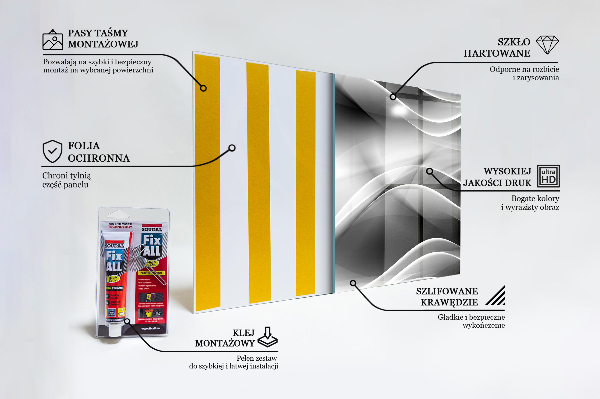 Konyhai panel Hullámok absztrakció