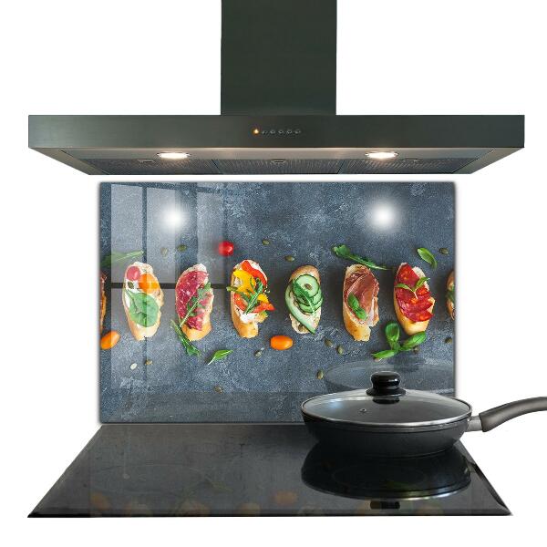 Konyhai panel Előételek étvágygerjesztő szendvicsek