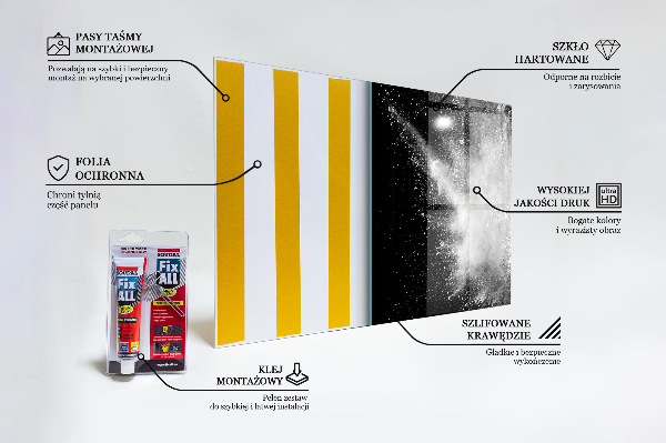 Konyhai panel Porrobbanás absztrakció