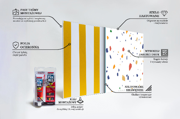 Konyhai hátfal panel Terrazzo terrazzo pebbles