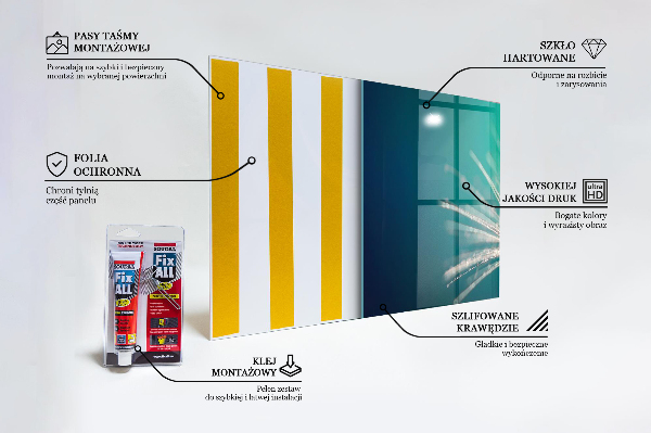 Konyhai hátfal panel Pitypang harmatcseppel