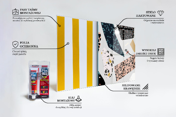 Konyhai hátfal panel Terrazzo terrazzo gránit