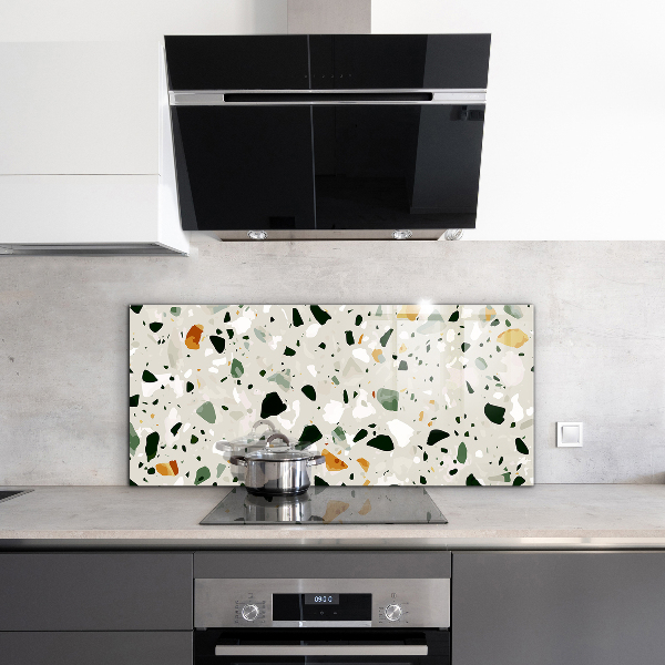 Konyhai hátfal panel Terrazzo természetes kő
