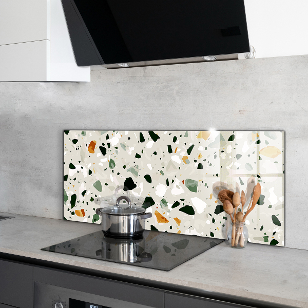 Konyhai hátfal panel Terrazzo természetes kő