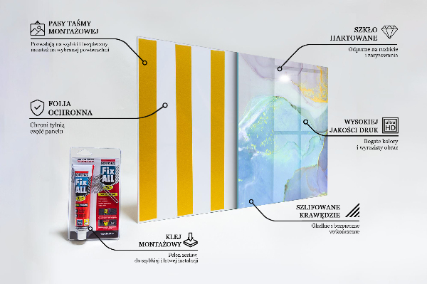 Konyhai panel Kék energia absztrakció