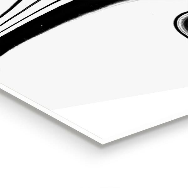 Konyhai panel Fehér márvány fekete vonalak