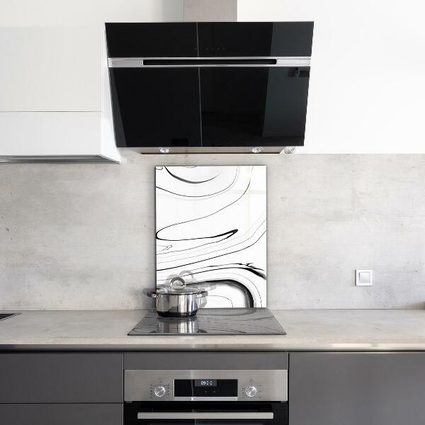 Konyhai panel Fehér márvány szerkezet